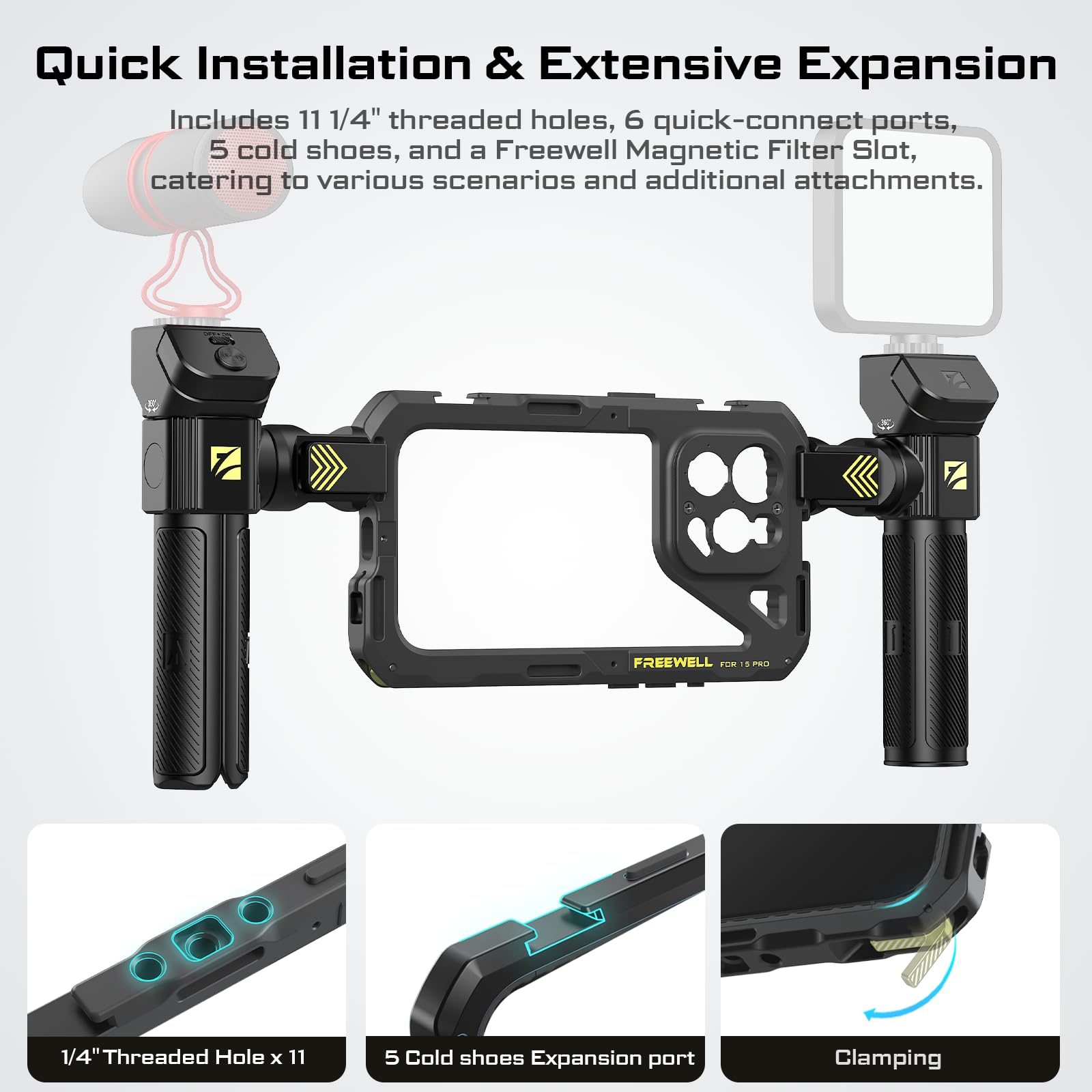 Amazon.com: Freewell Genius Rig Cage for iPhone 15 Pro Max - Tool